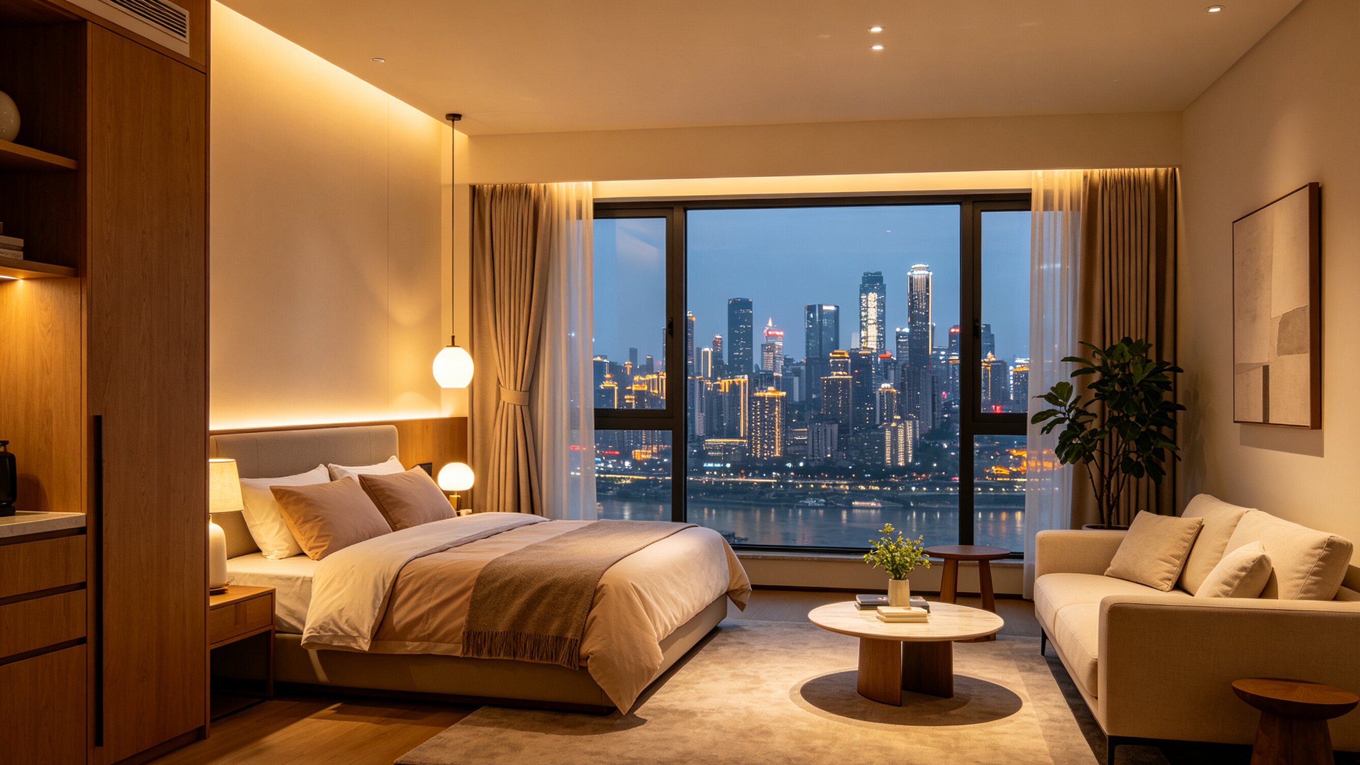 Spacious family apartment living room