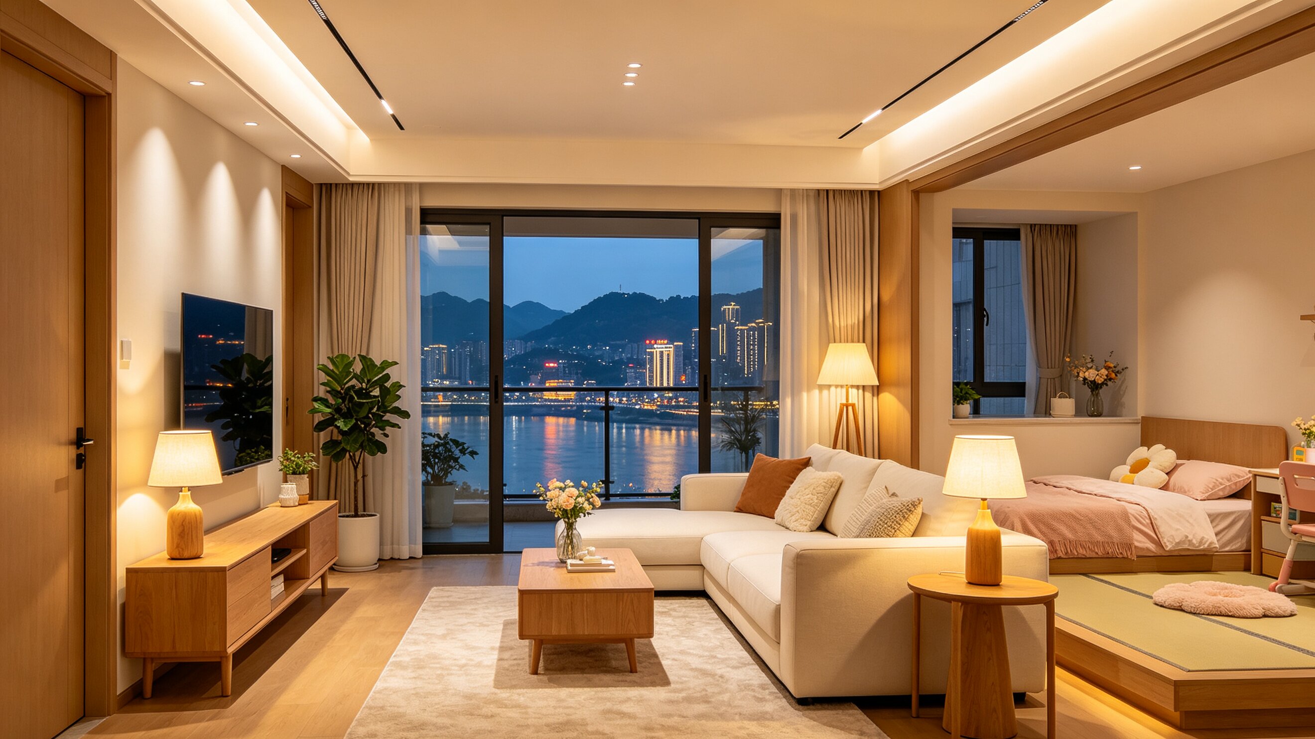 Modern apartment living room interior